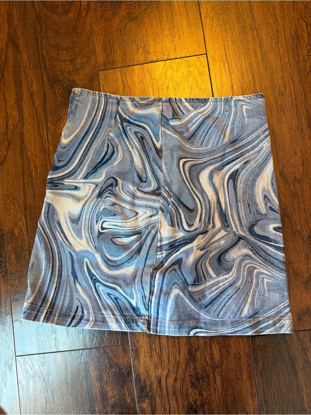 wild fable Blue Marble-Print Mini Skirt